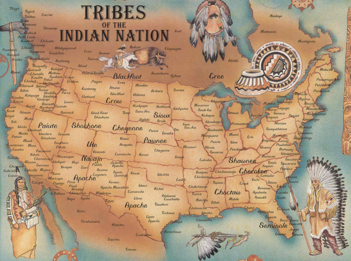 North America native american Map
