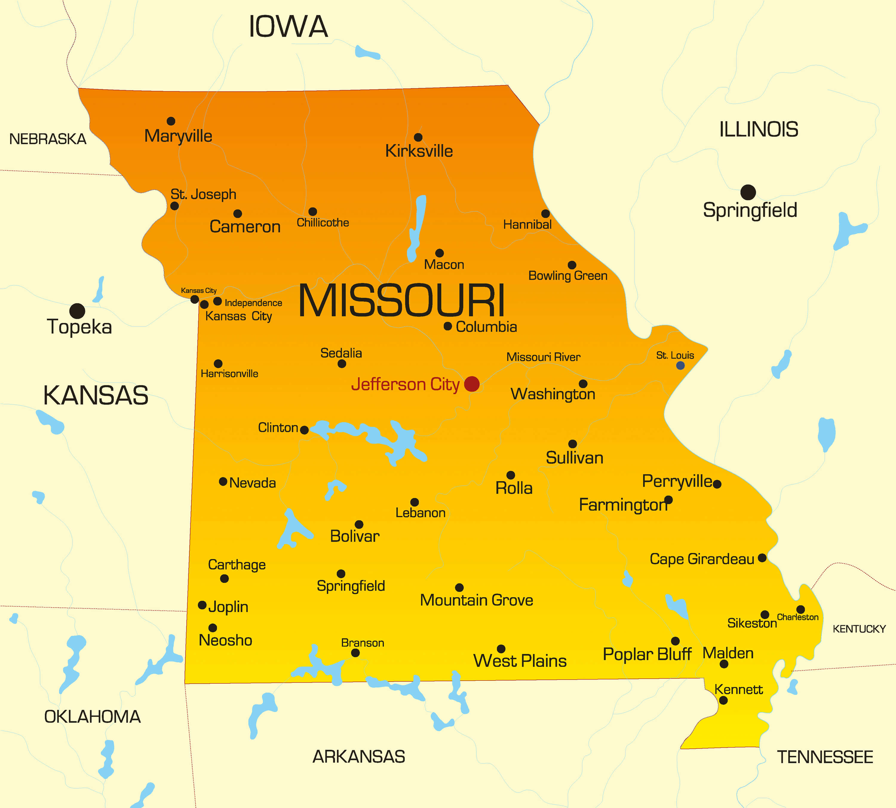 Saint Louis Missouri Usa Map Semashow