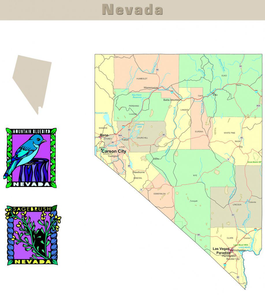 Neveda Map