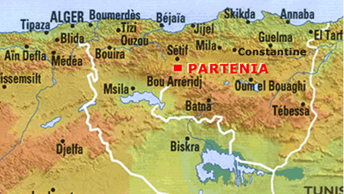 setif partenia algeria map