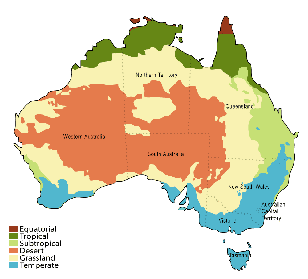 australia climate map