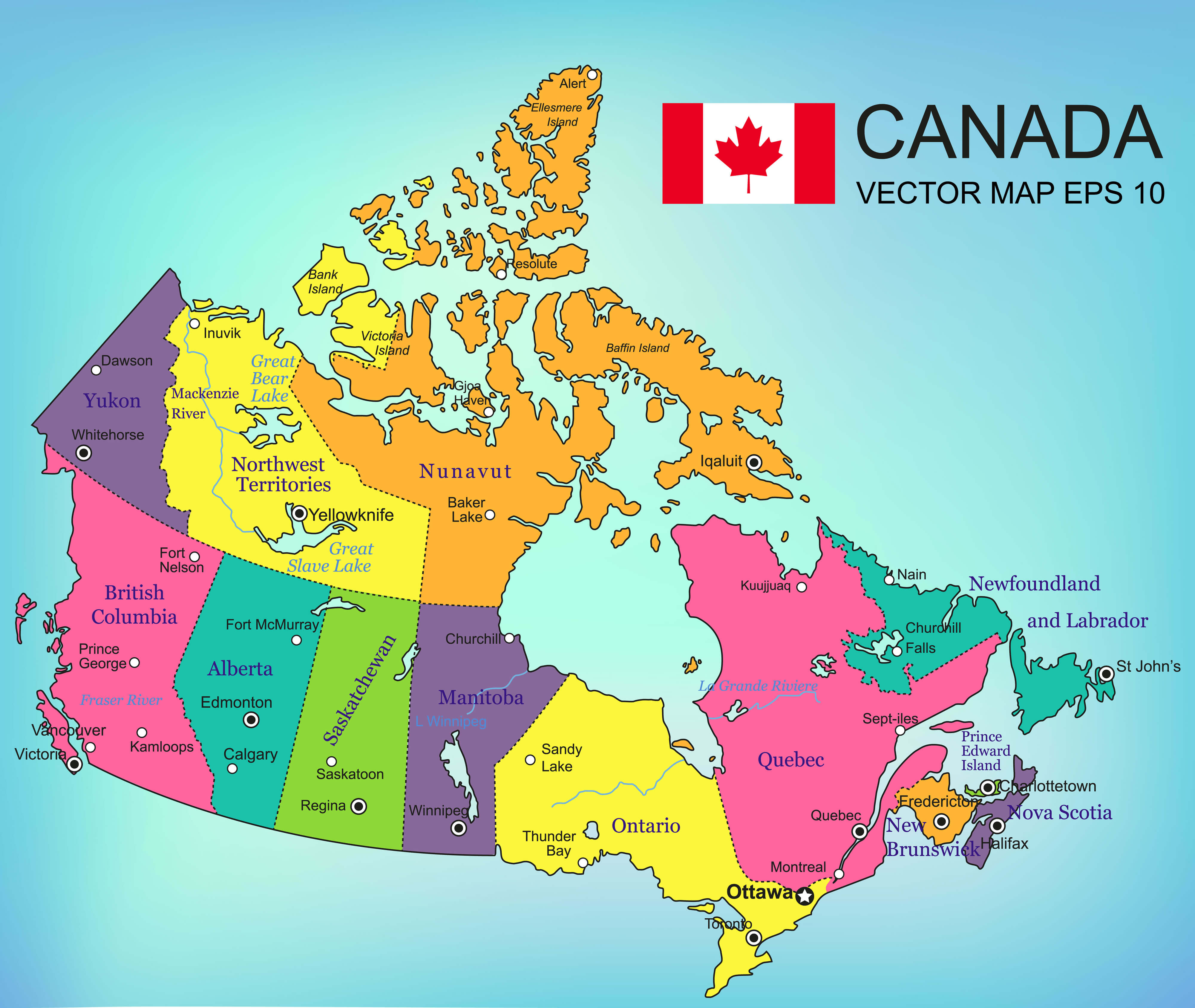 Canada Map - Guide of the World