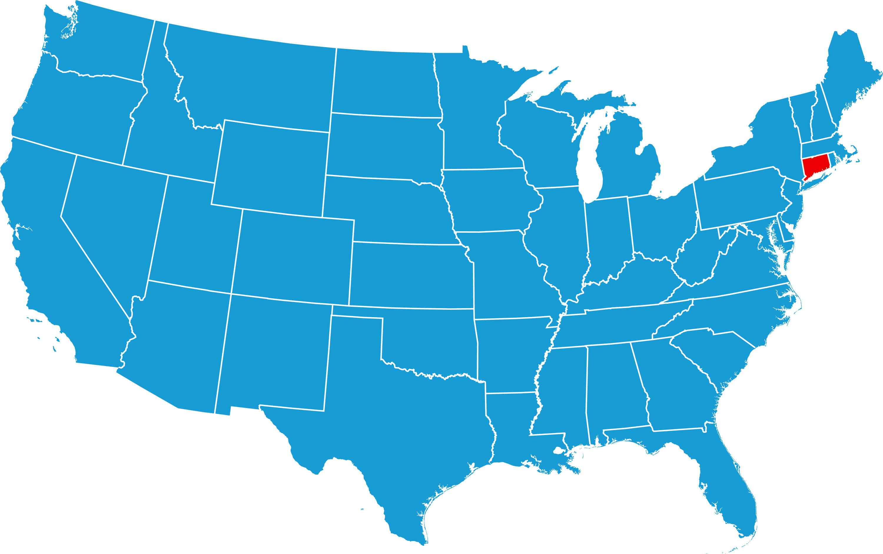 Connecticut Map, USA