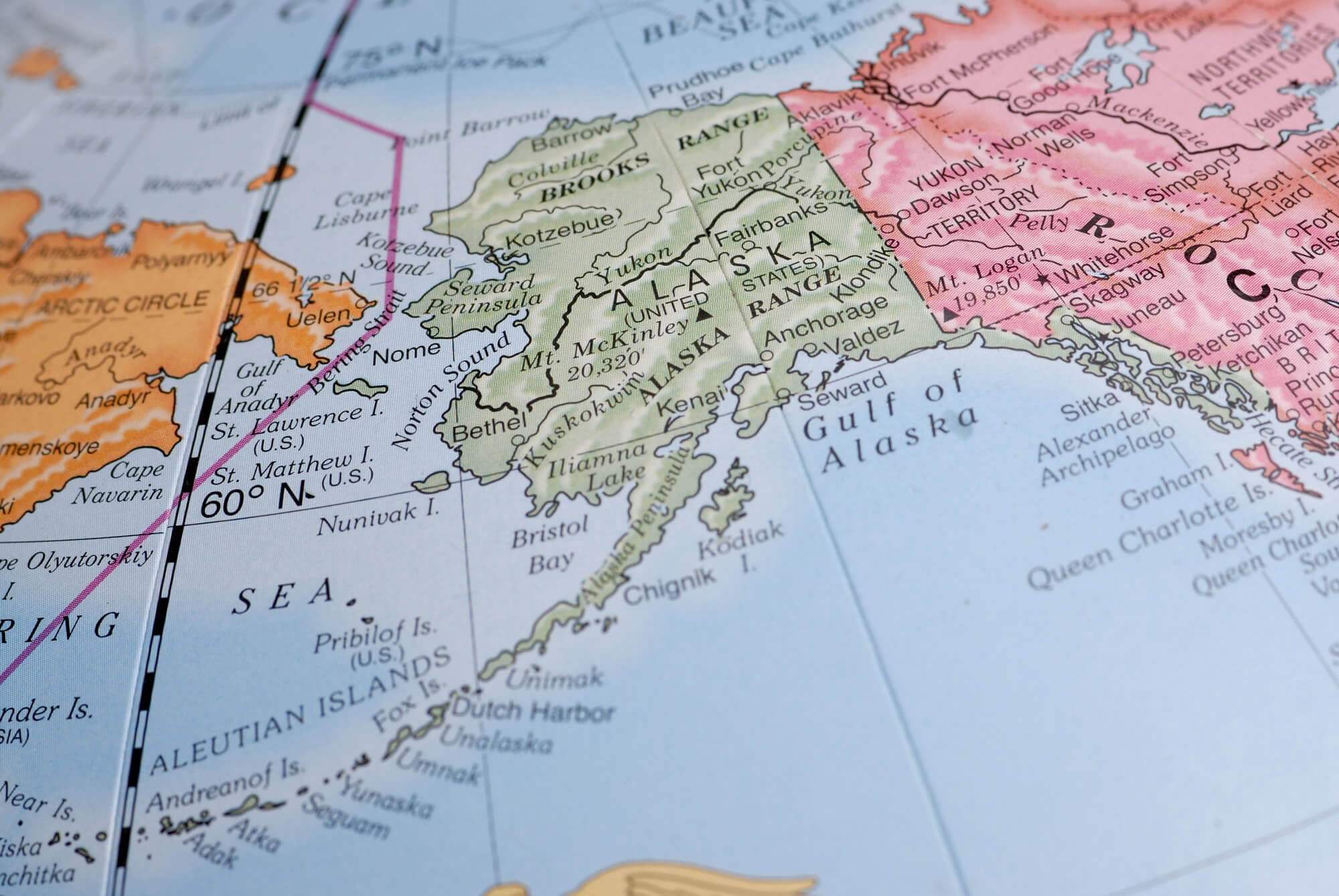 Detailed Map of Alaska