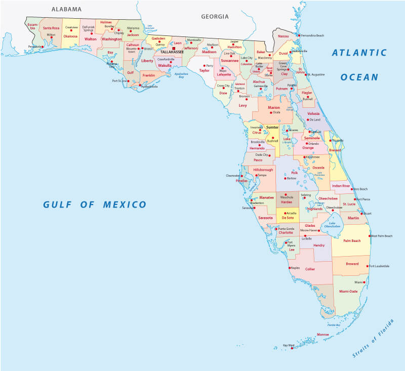 Florida Administrative Map