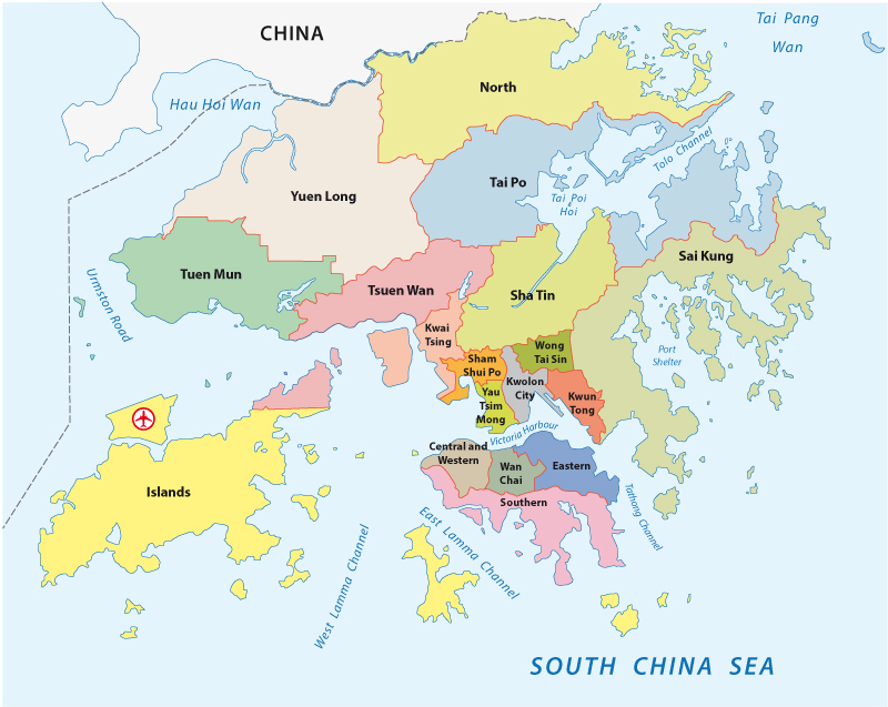 Hong Kong Administrative Map
