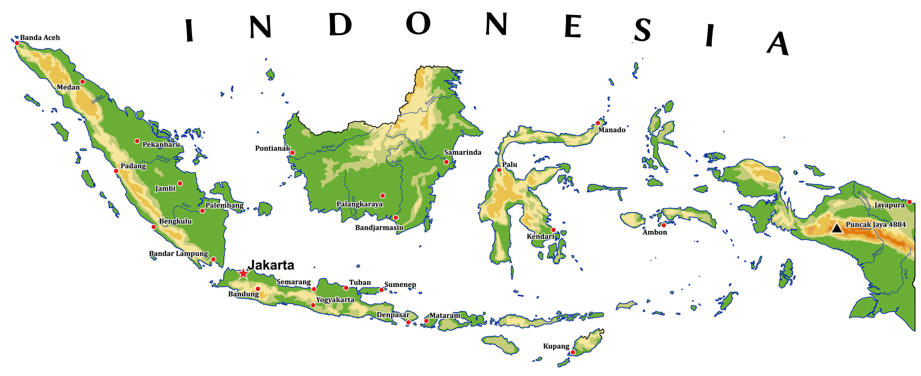 Indonesia Map Guide of the World