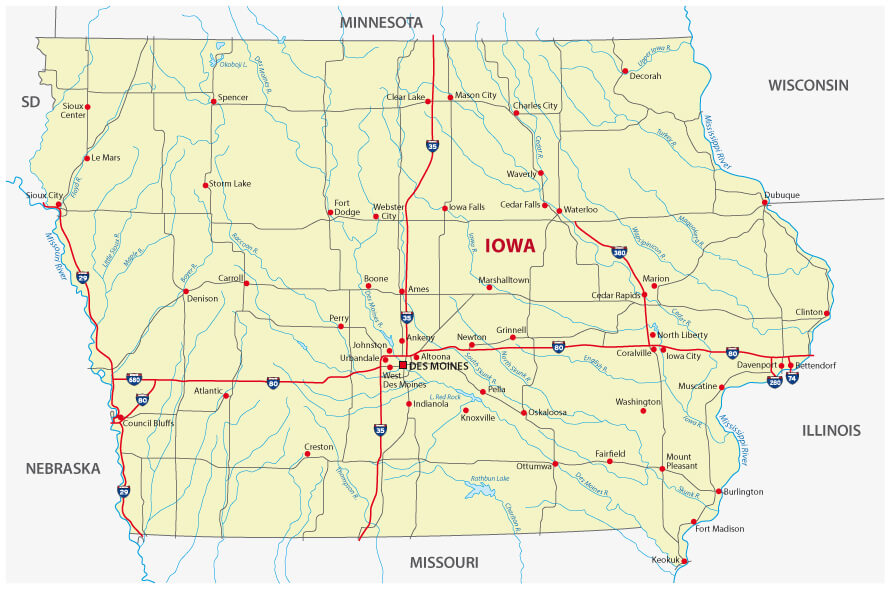 Iowa Road Map