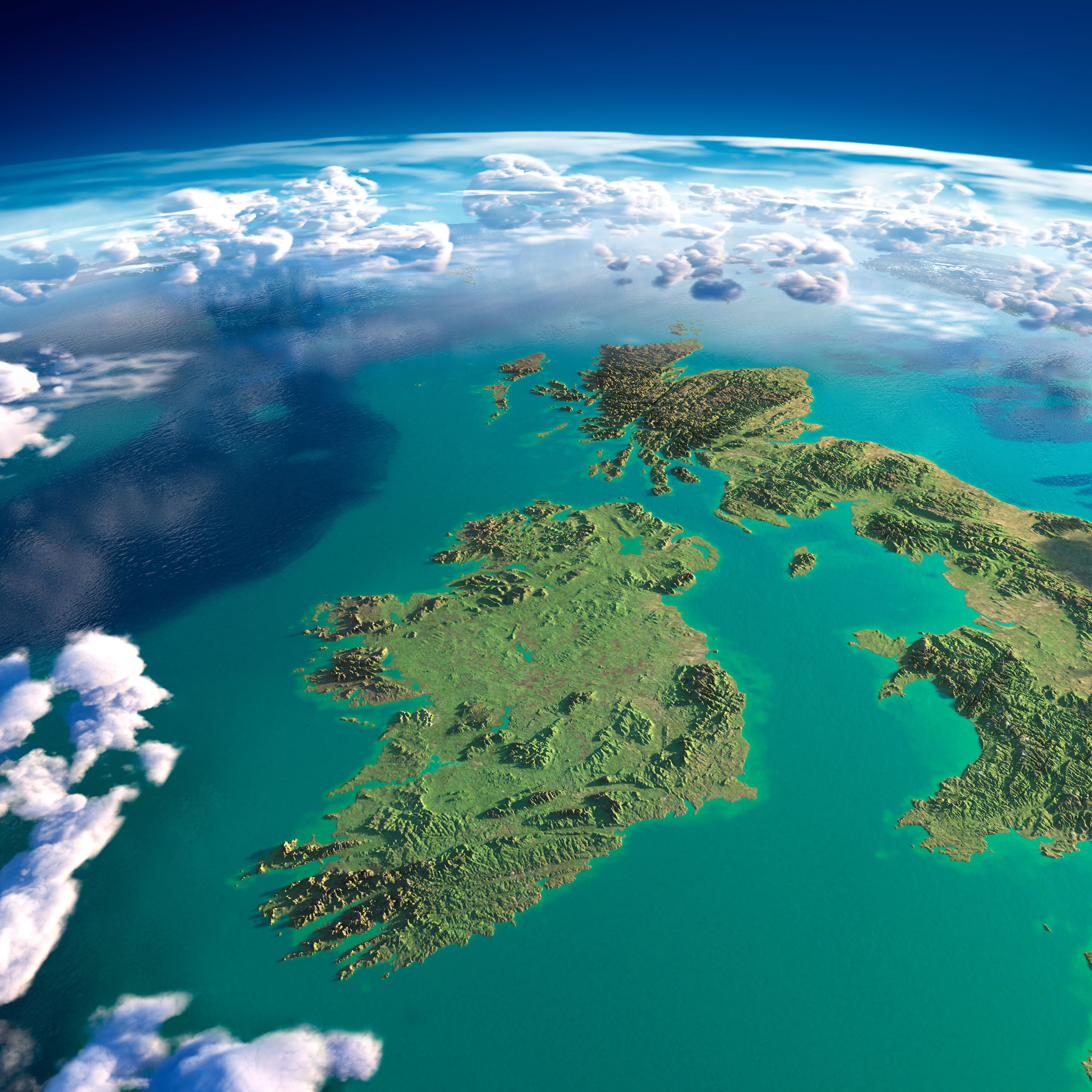 Ireland Satellite Map