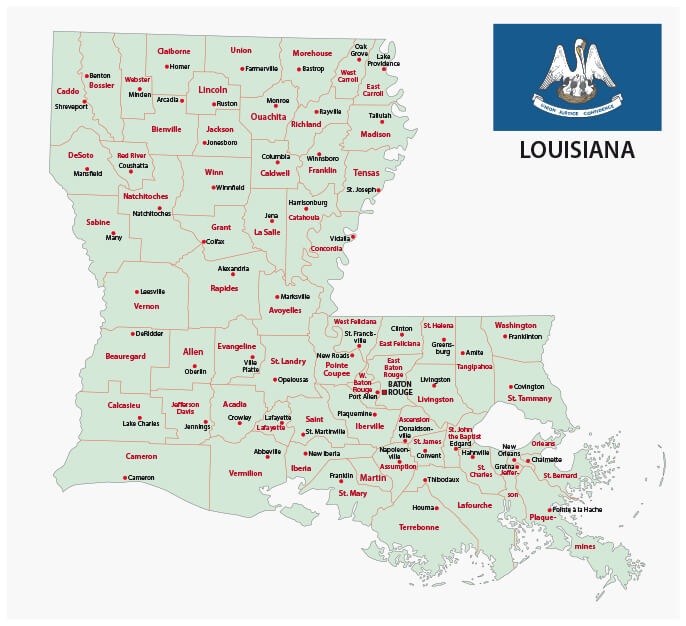 Louisiana Political Map