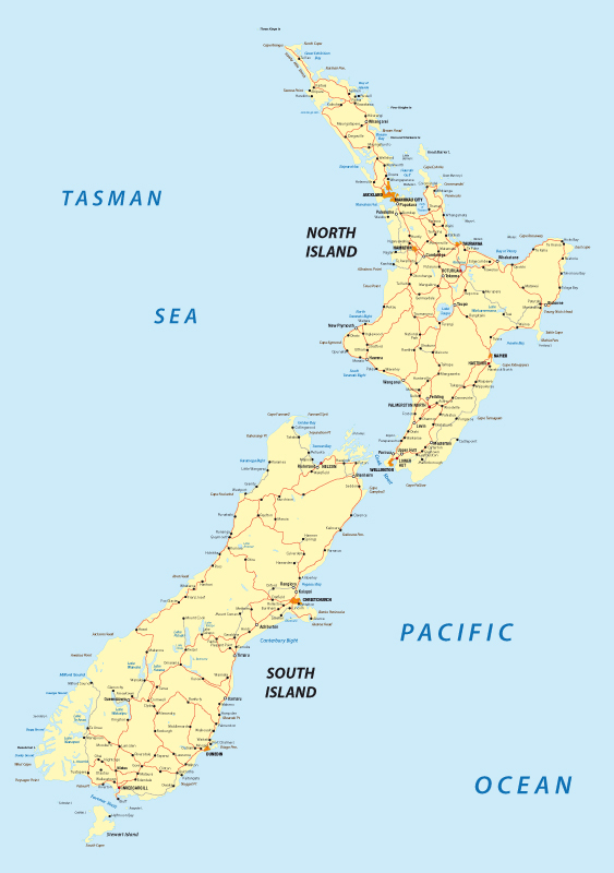 New Zealand Route Map