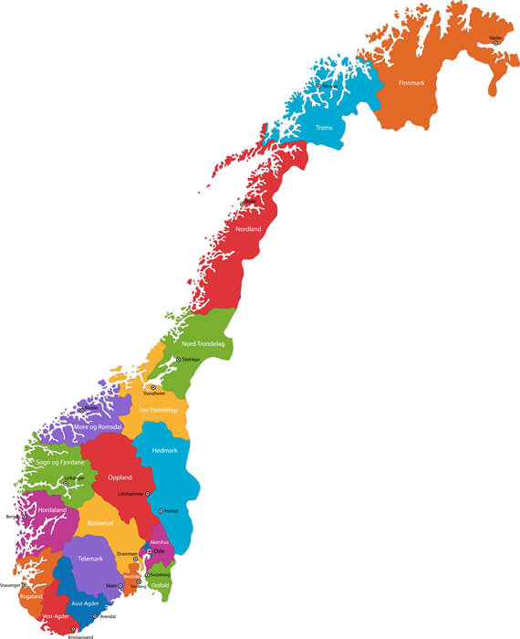 Norway Administrative Map