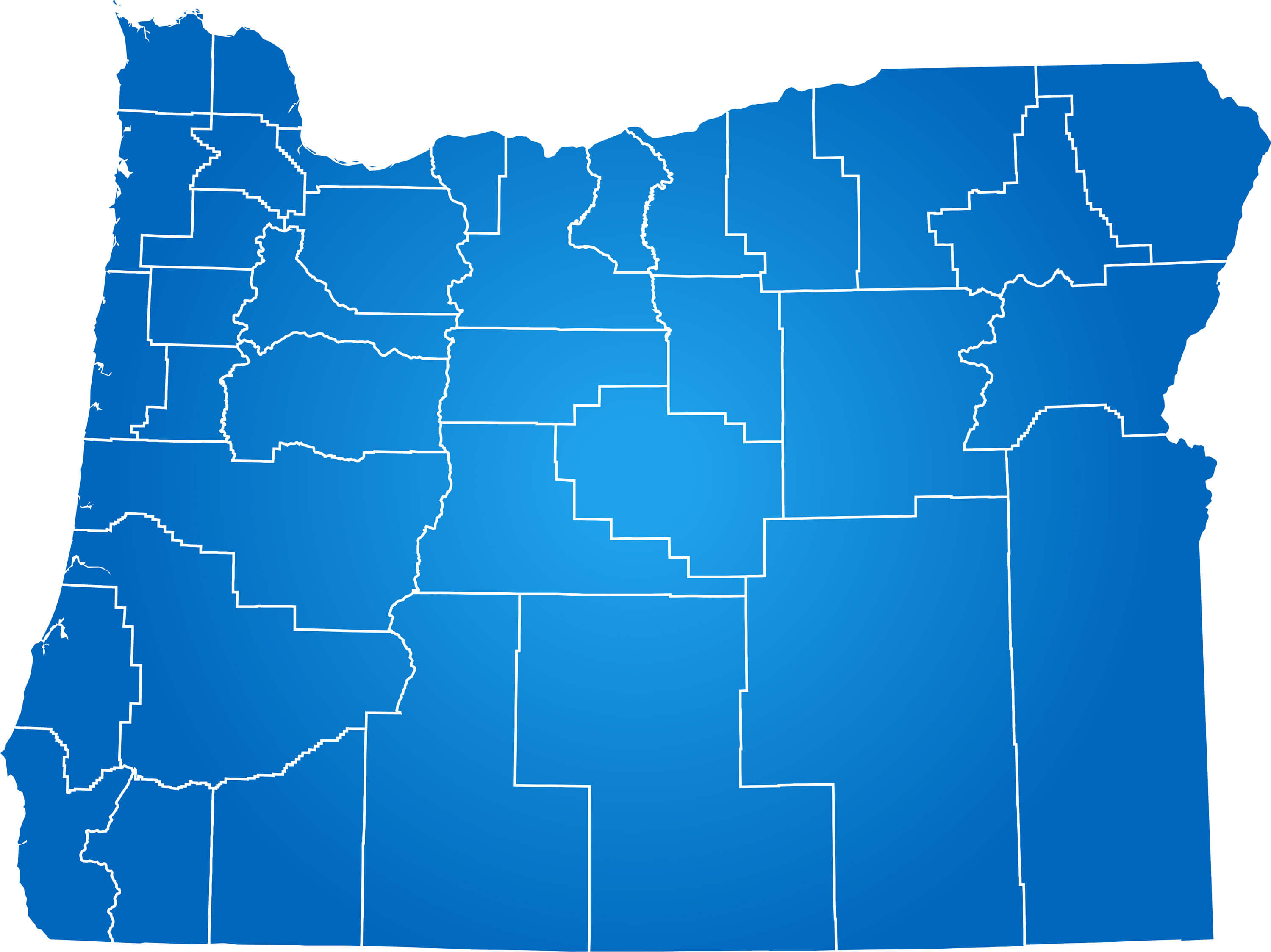 Oregon Blank Map