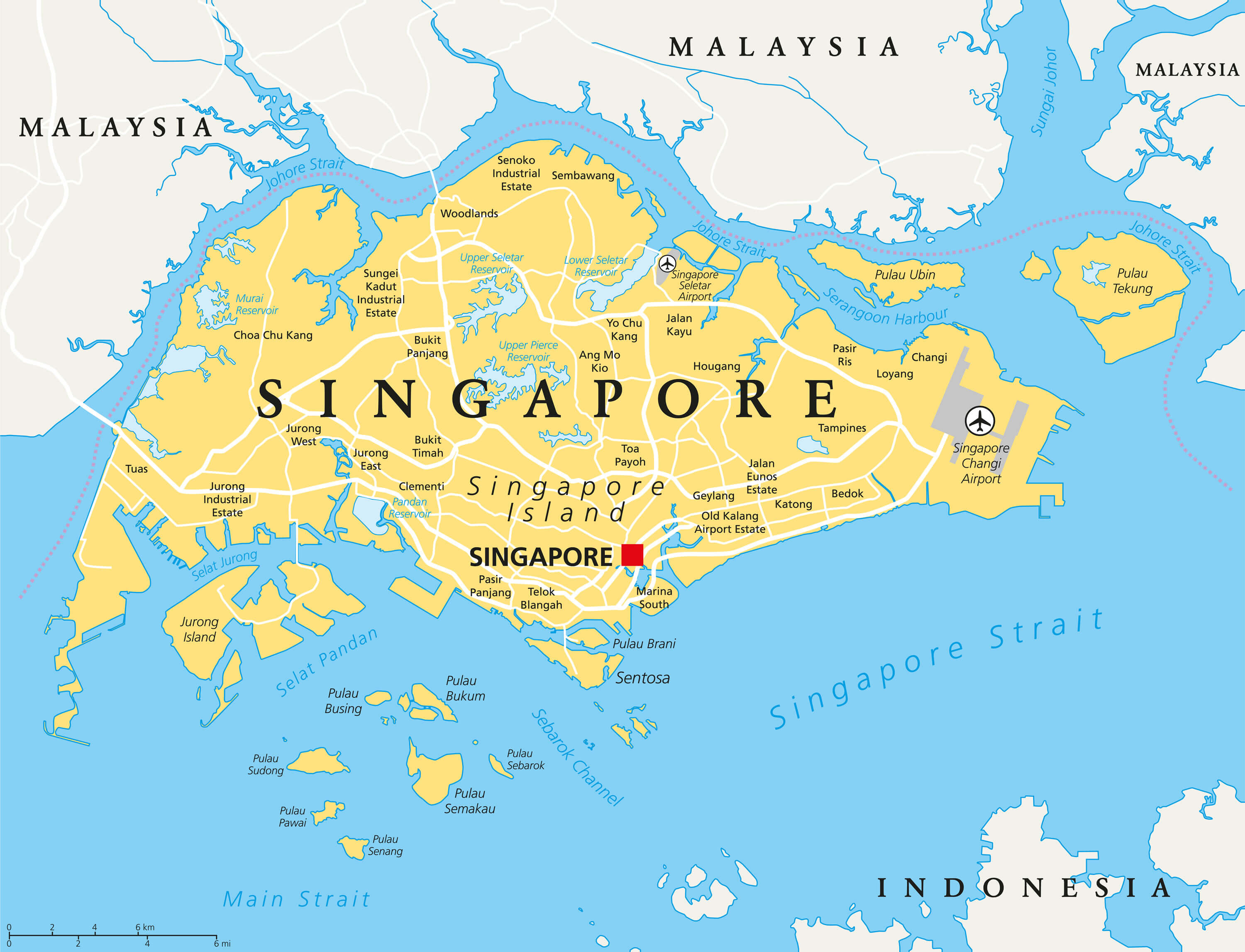 Singapore Map Guide Of The World