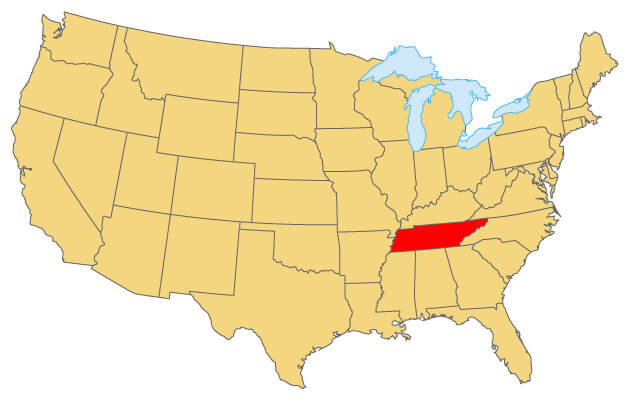 Tennessee Location map