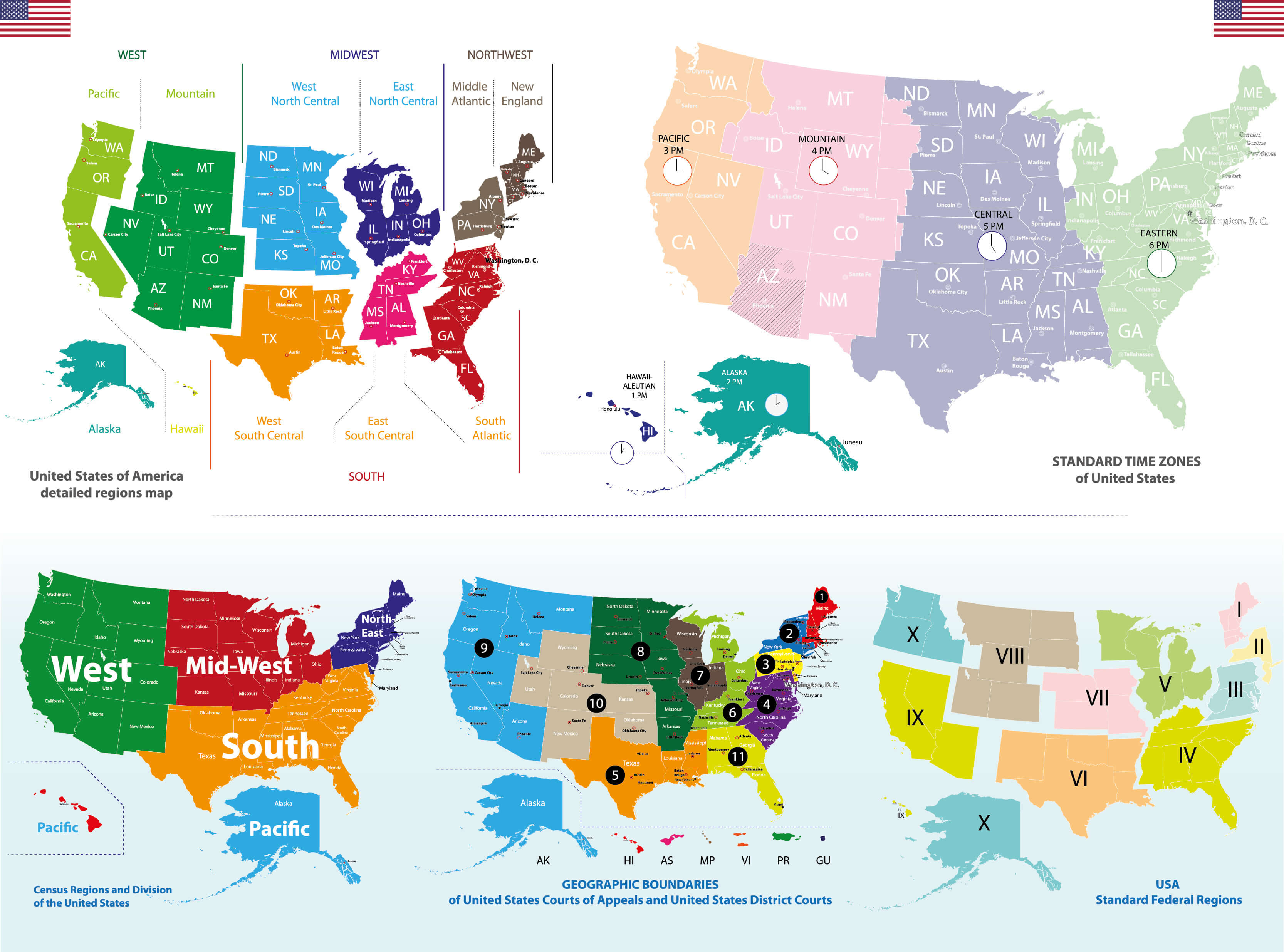 Time Zone Map United States
