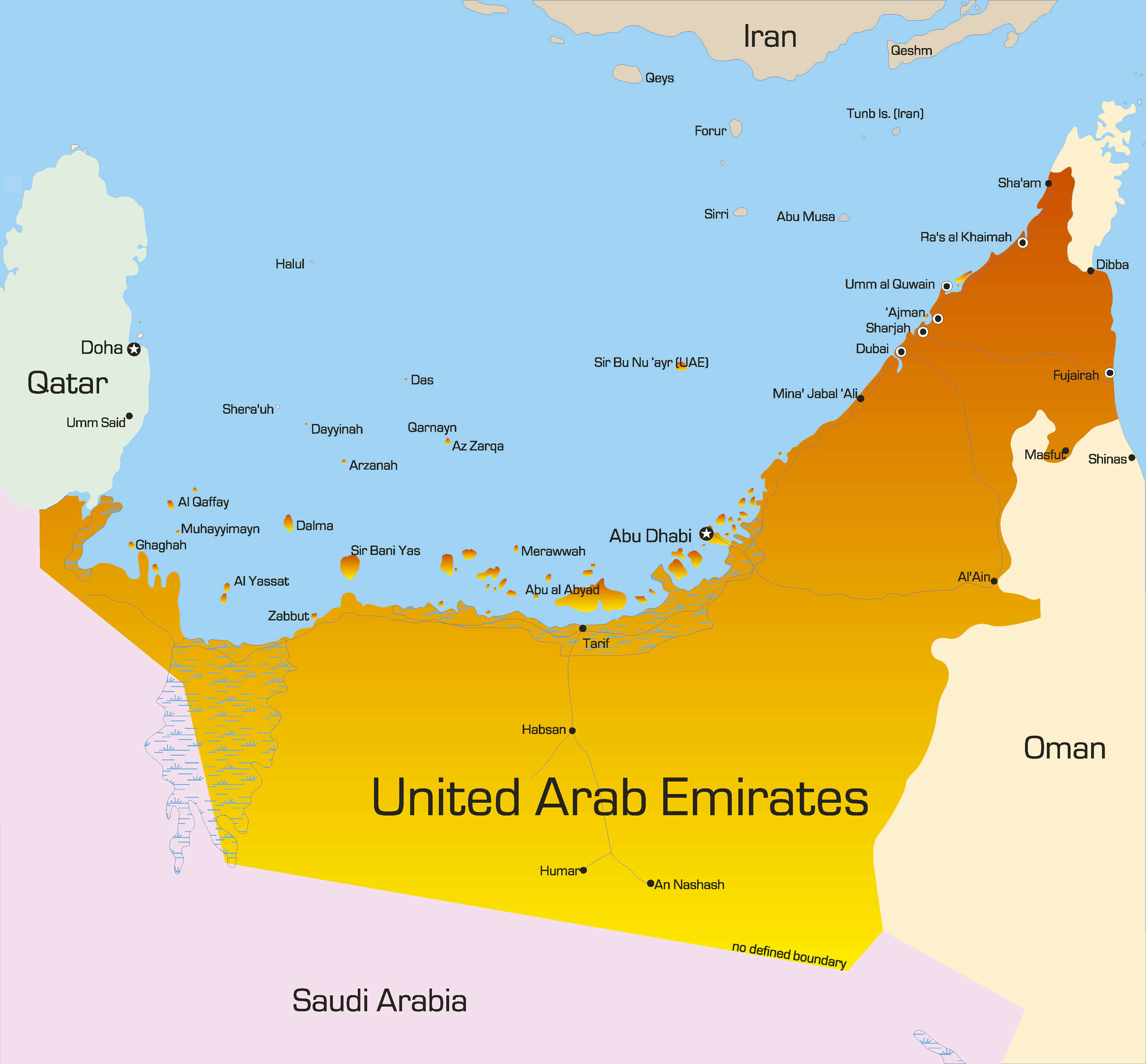 United Arab Emirates Map - Guide of the World