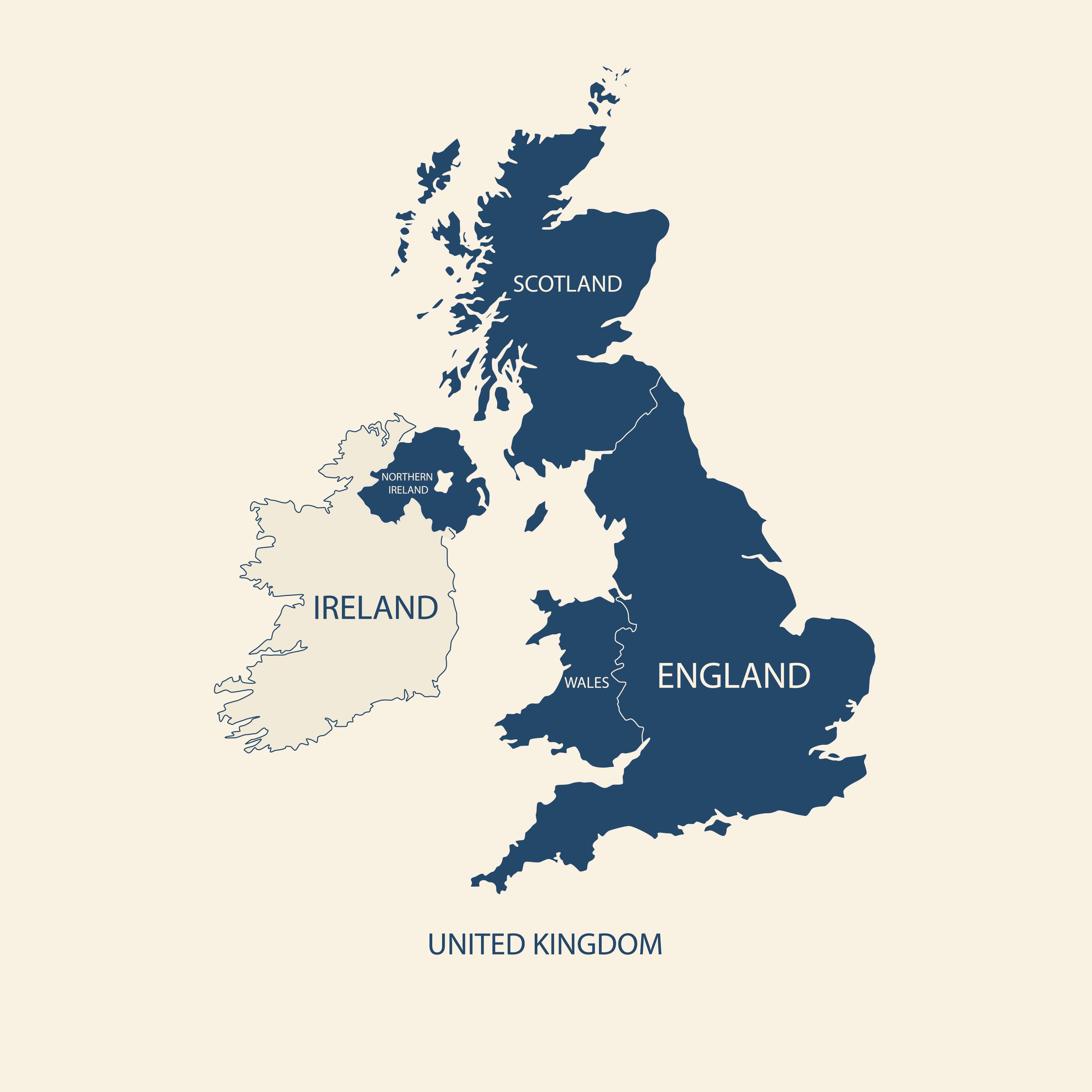 United Kingdom Map Guide of the World