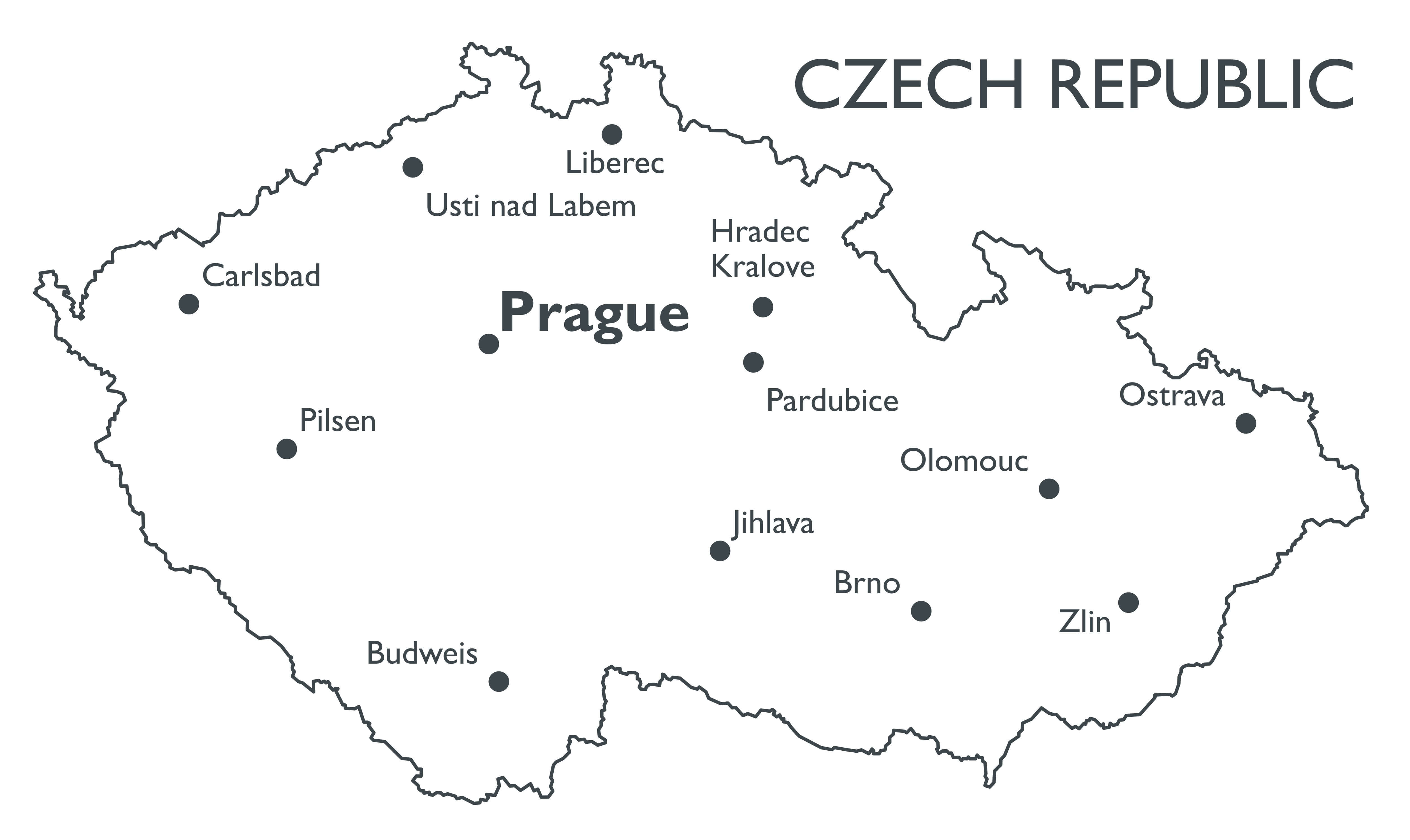 Vector Map of Czech republic