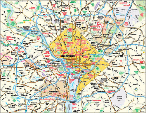 Washington, DC area map