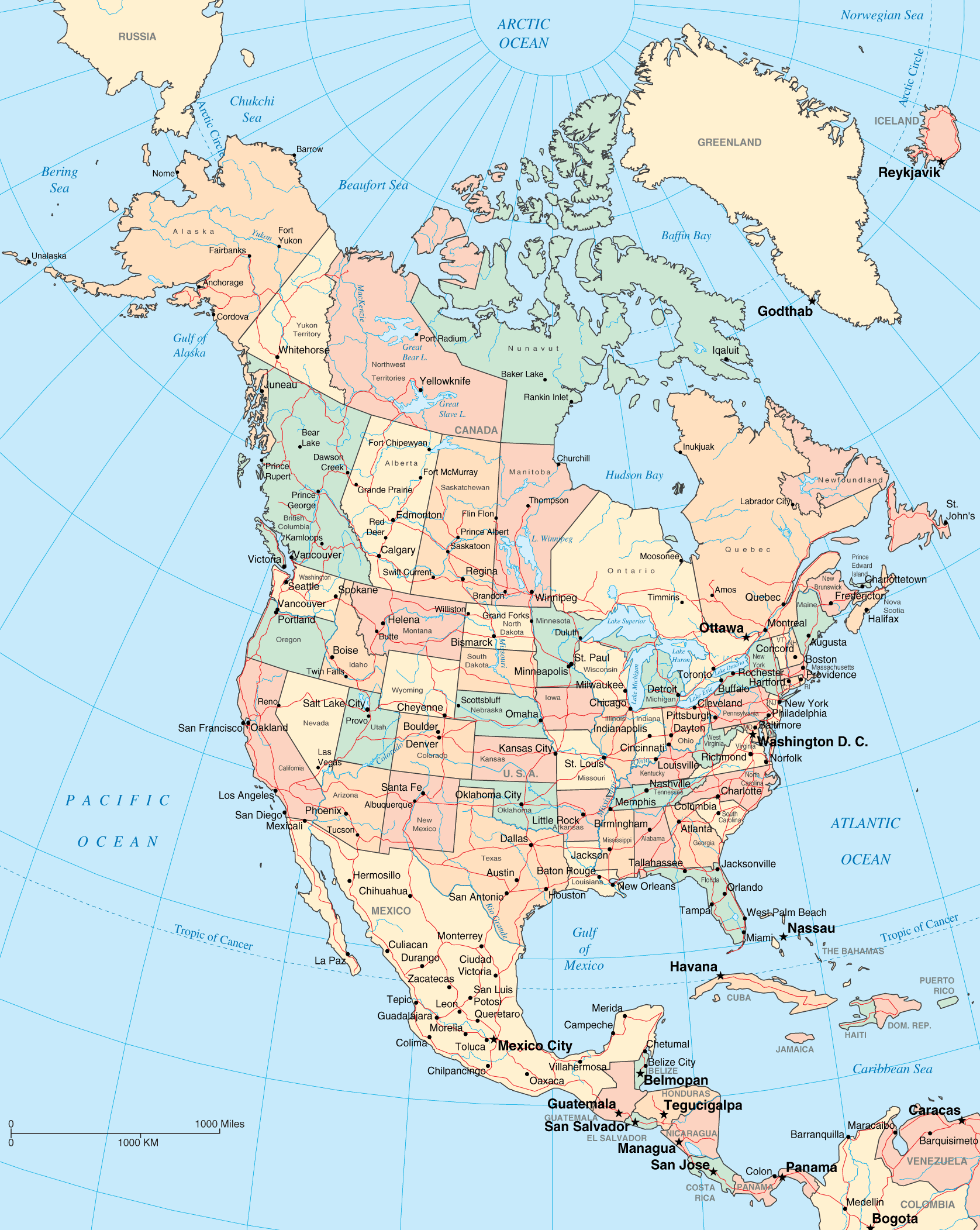 North America Political Map