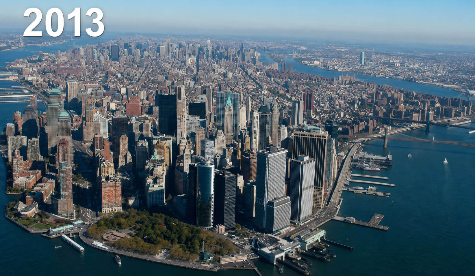 Lower Manhattan 2013 vs 1856 after