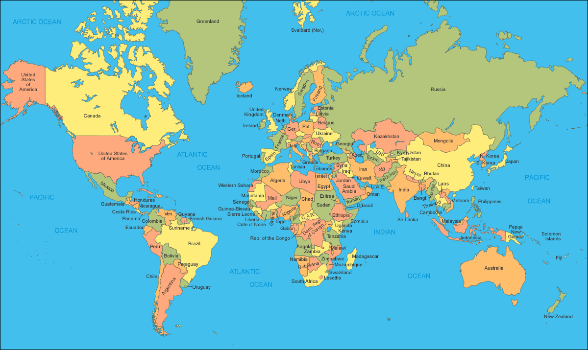 map of the world