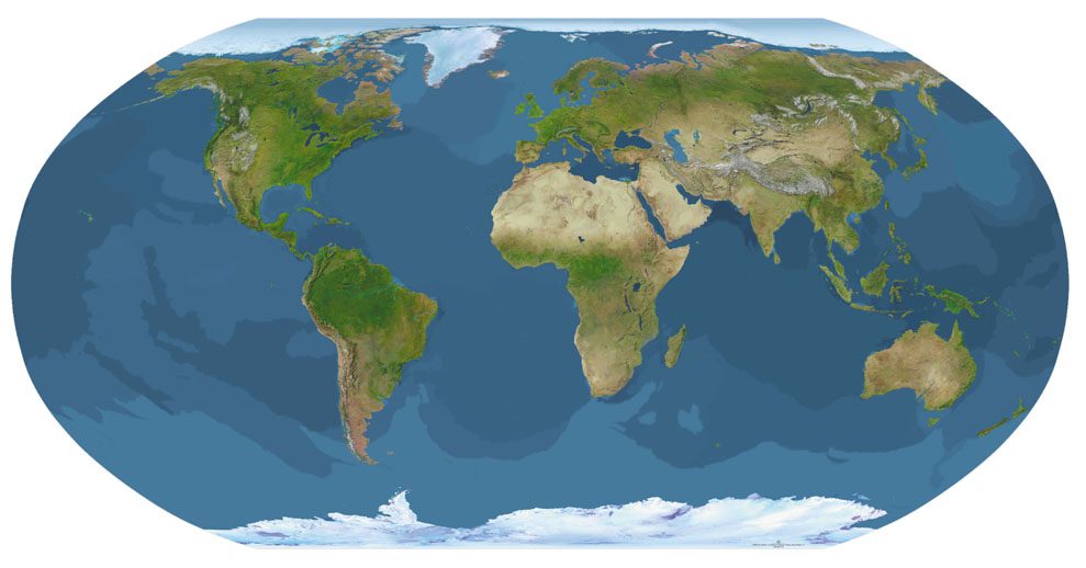 World satellite map
