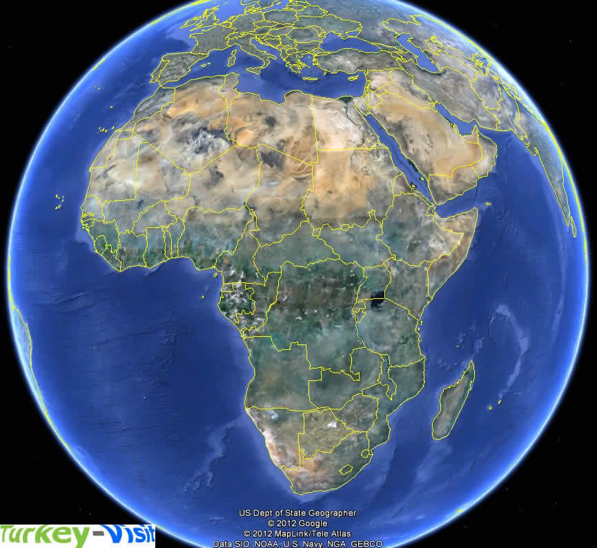 Africa earth map