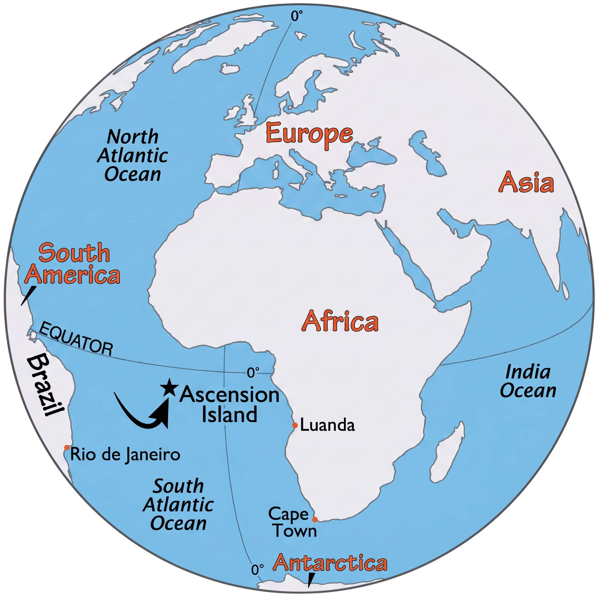 Ascension Island location map