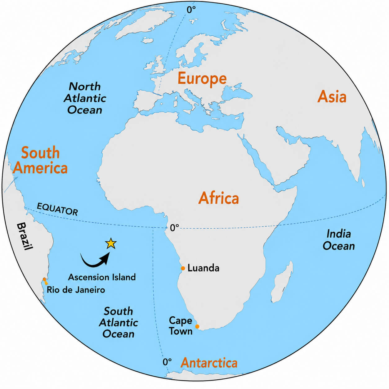 Where is Ascension Island in the World