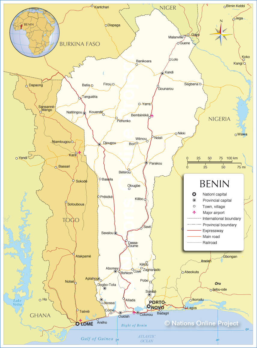 Benin Map 19 Benin Political Map