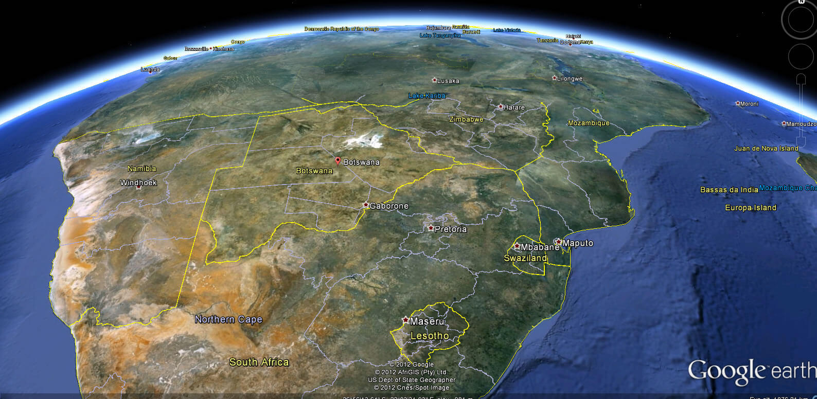 Botswana Map 34 Botswana Earth Map