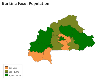 Burkina Faso Map 41 Burkina Faso population map