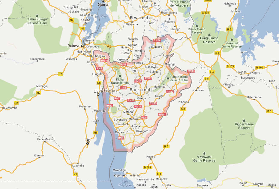Maps of Burundi