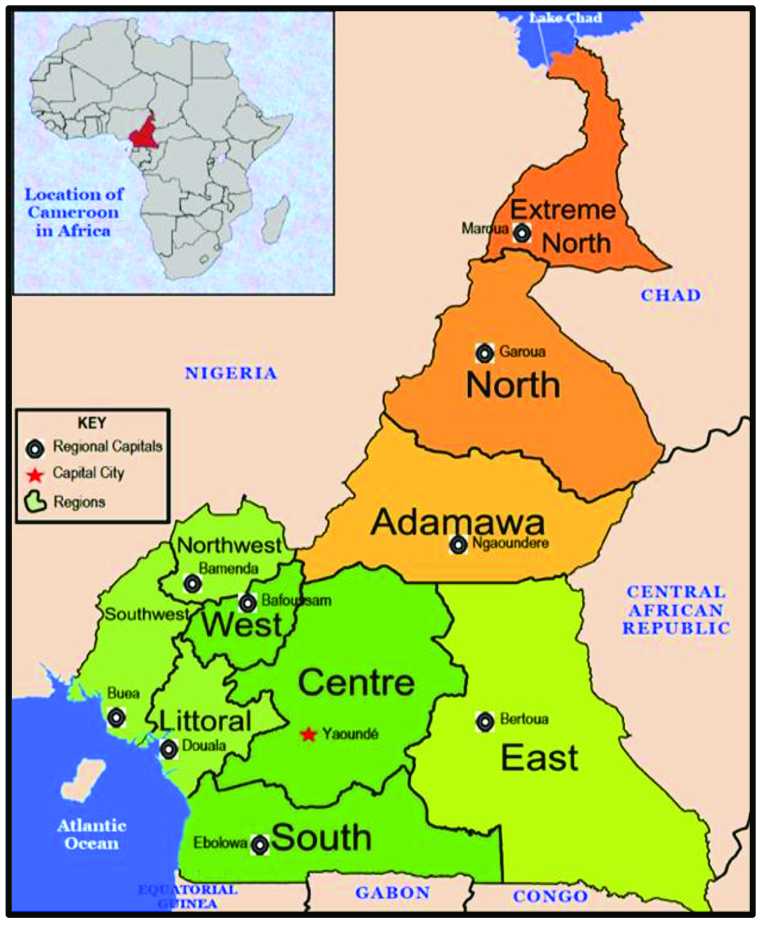 Cameroon cities map