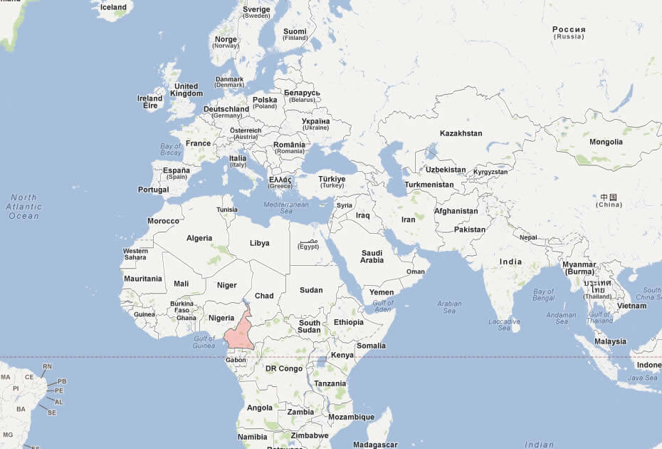 Map of Cameroon World