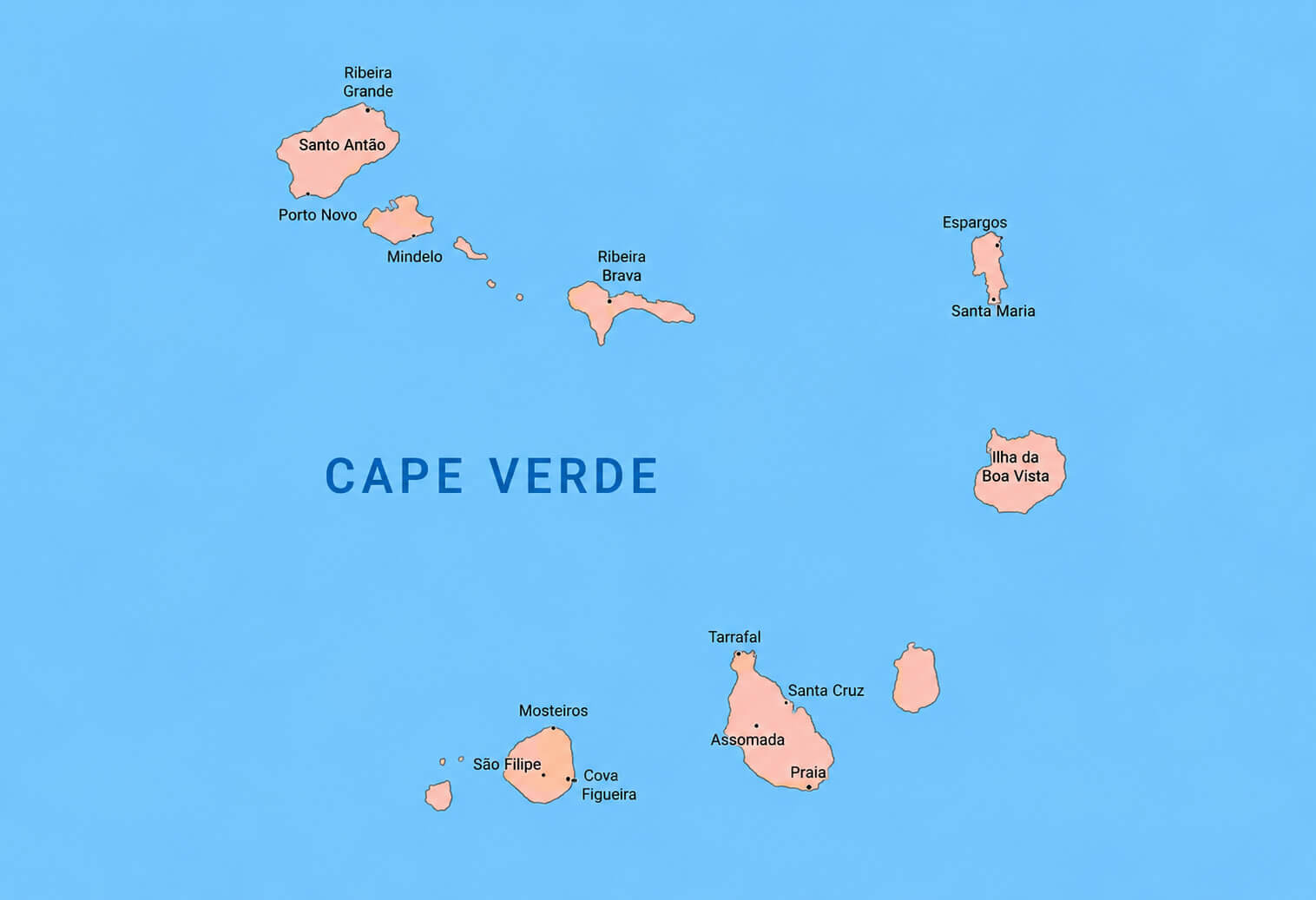 Cape Verde Islands map