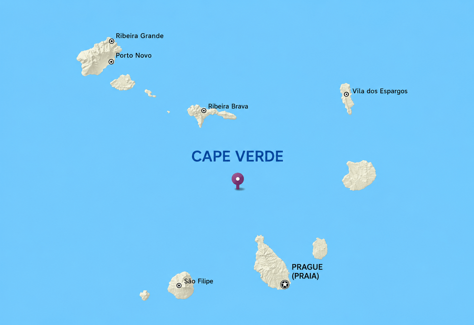 Cape Verde Islands map