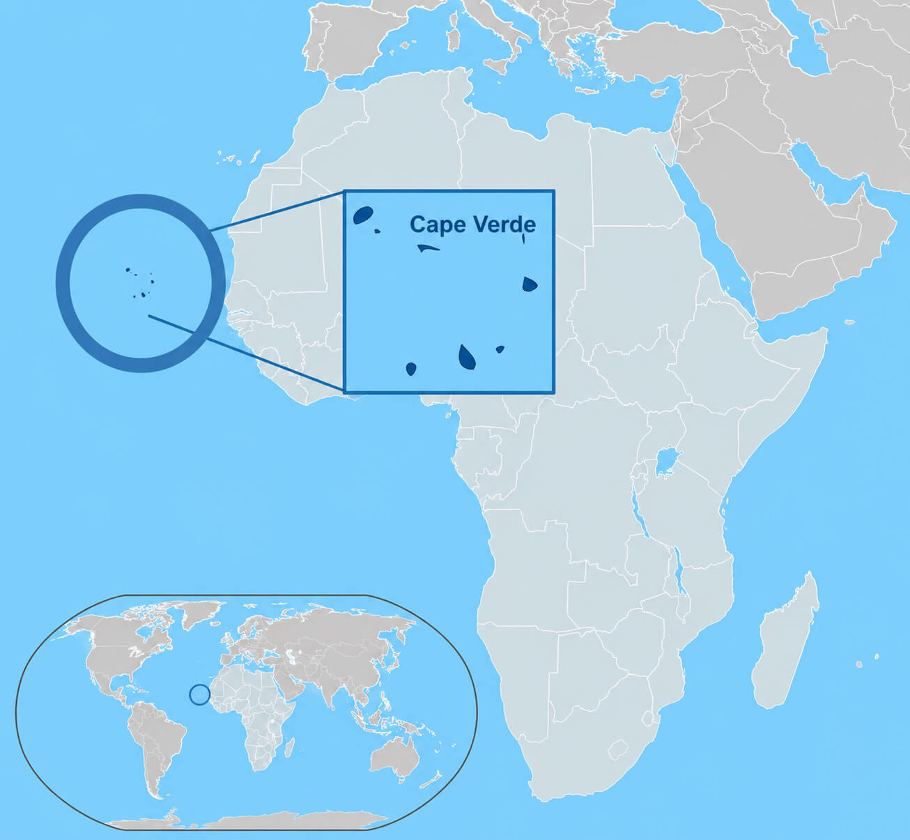 Cape Verde location map Africa