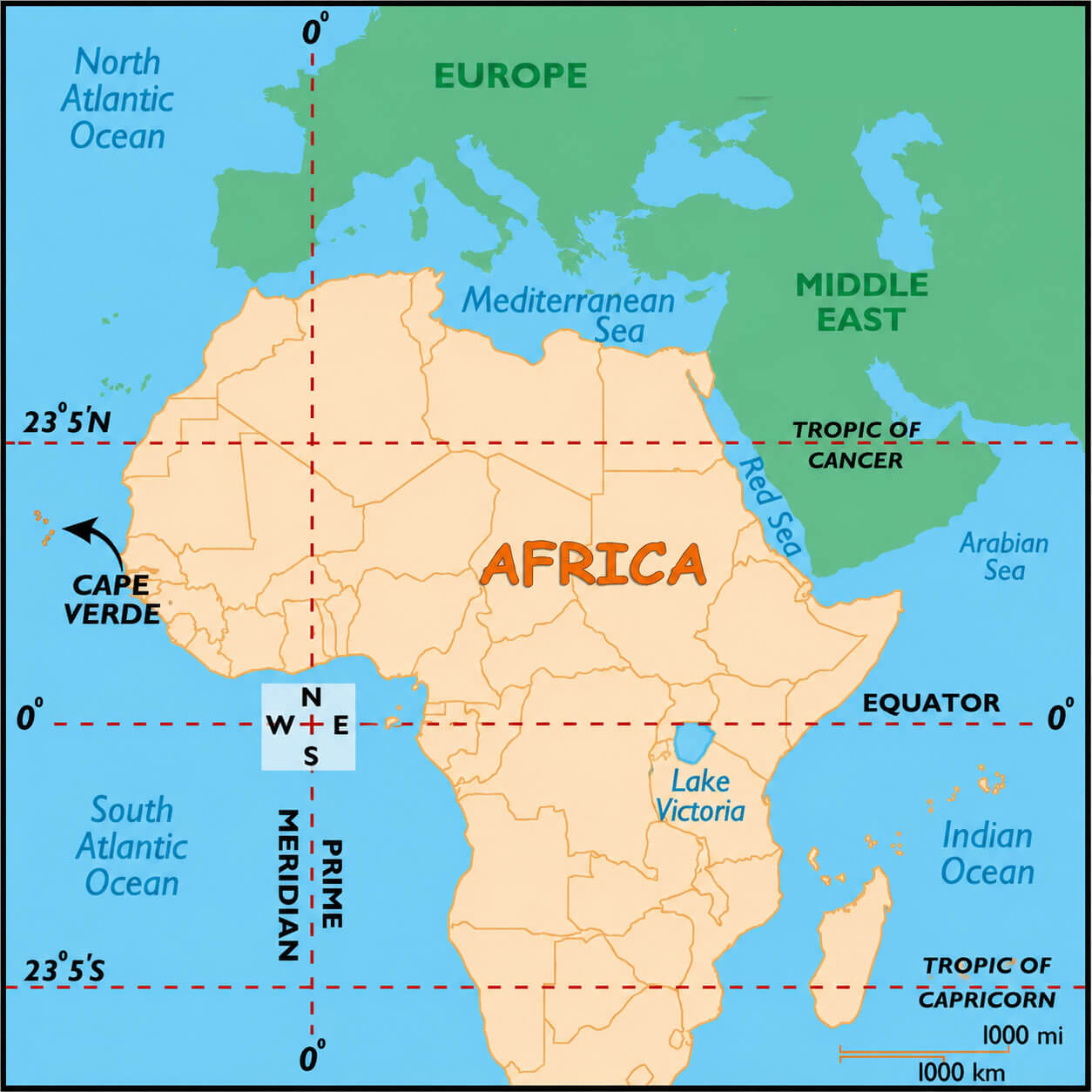 Cape Verde location on Africa map