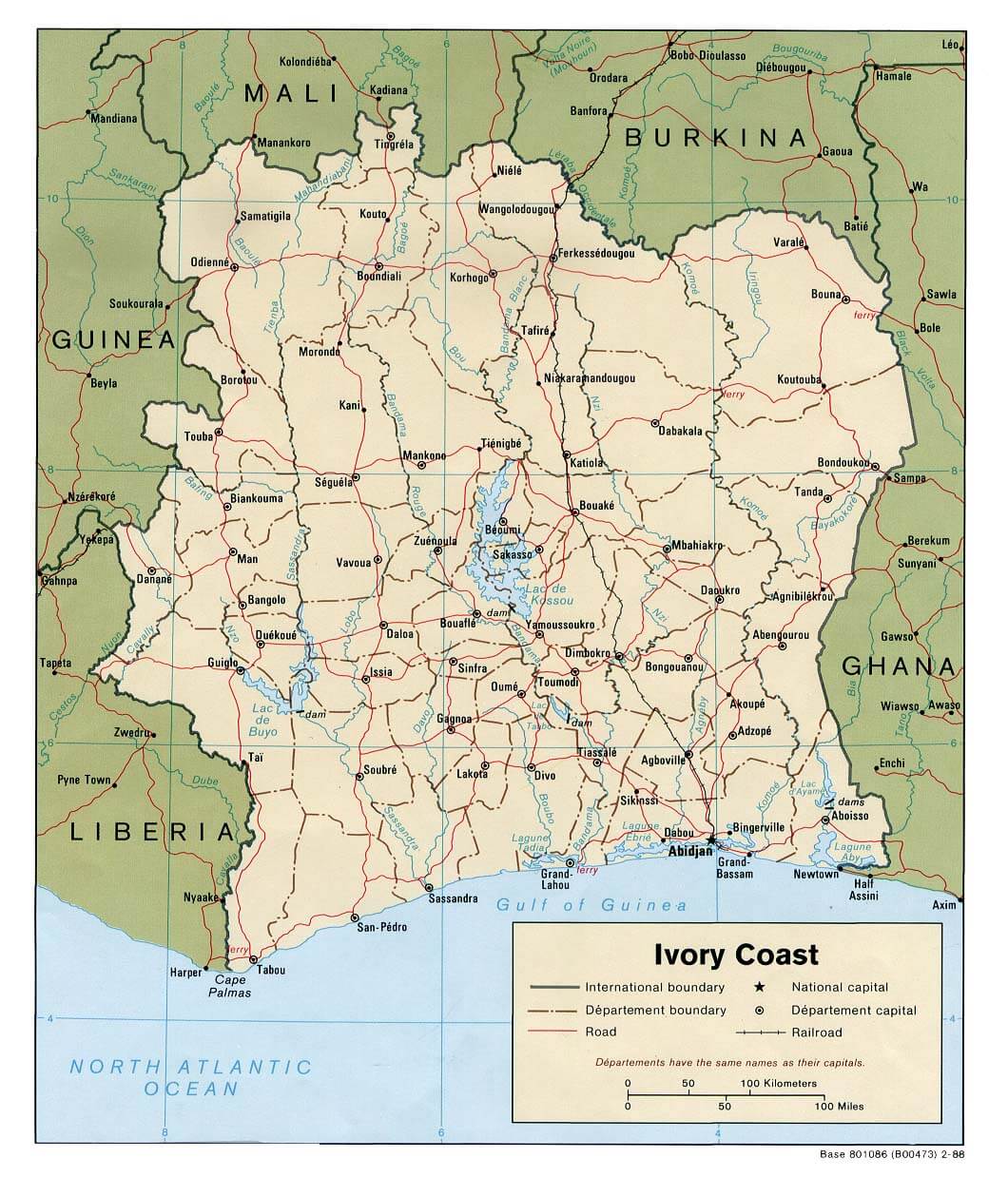 Ivory Coast map