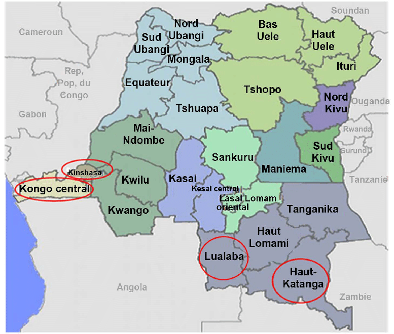 Congo cities map