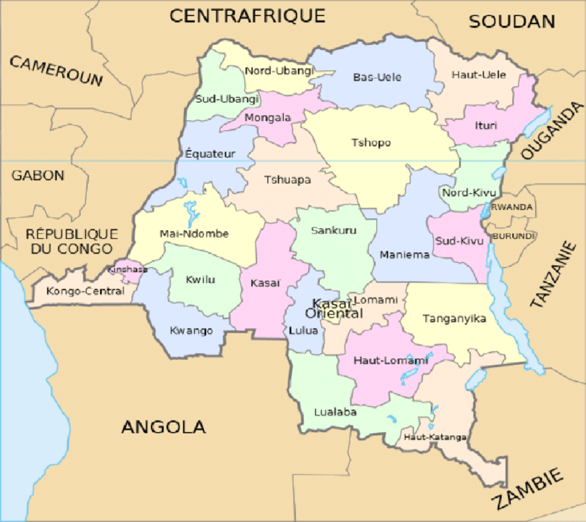 Congo political map