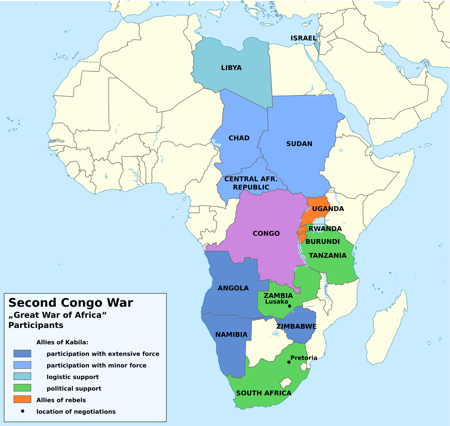 Second Congo War Africa Map