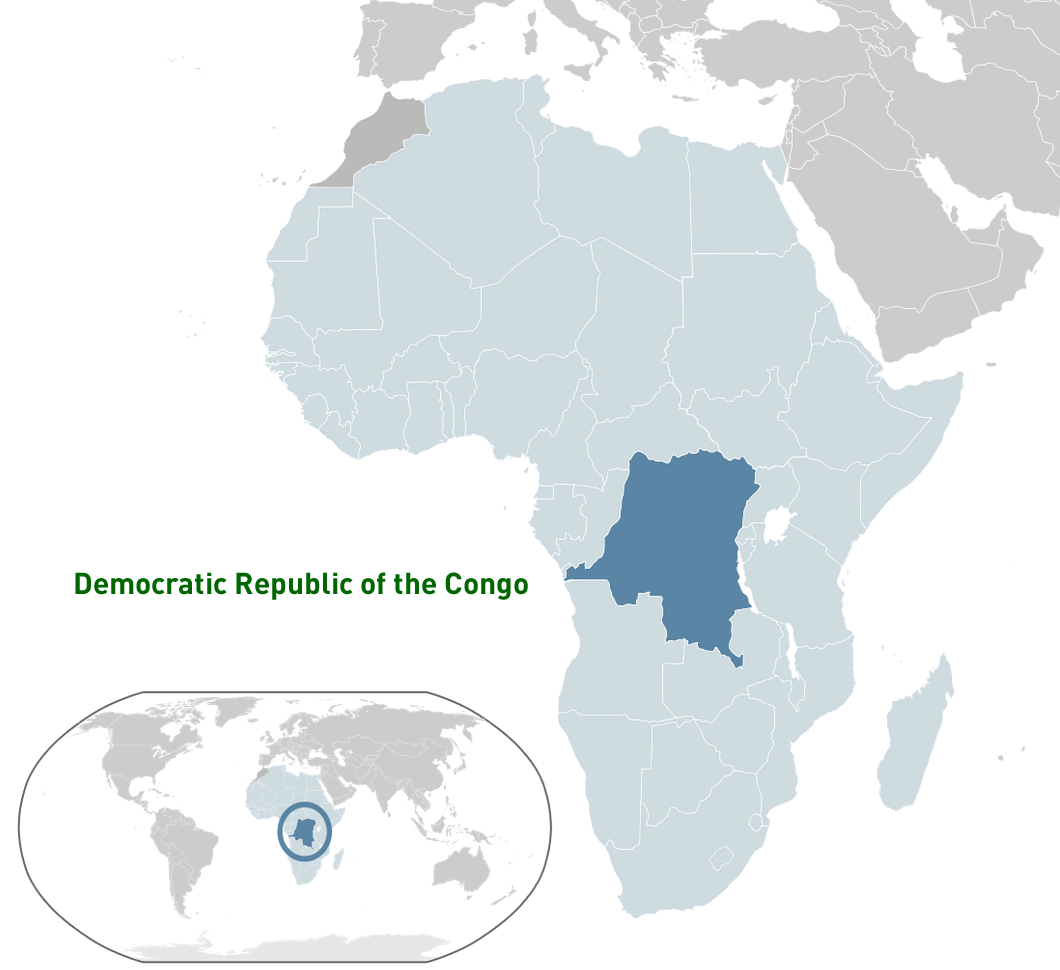 where is democratic republic of the congo on the world map