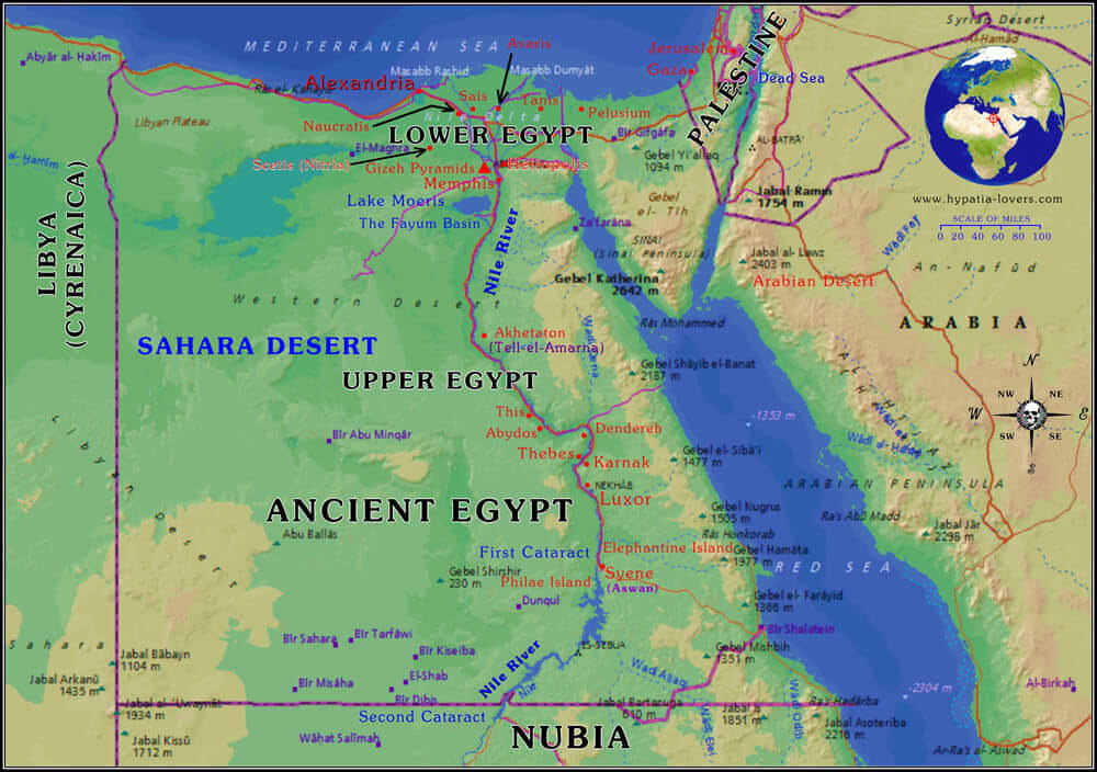 Ancient Egypt map