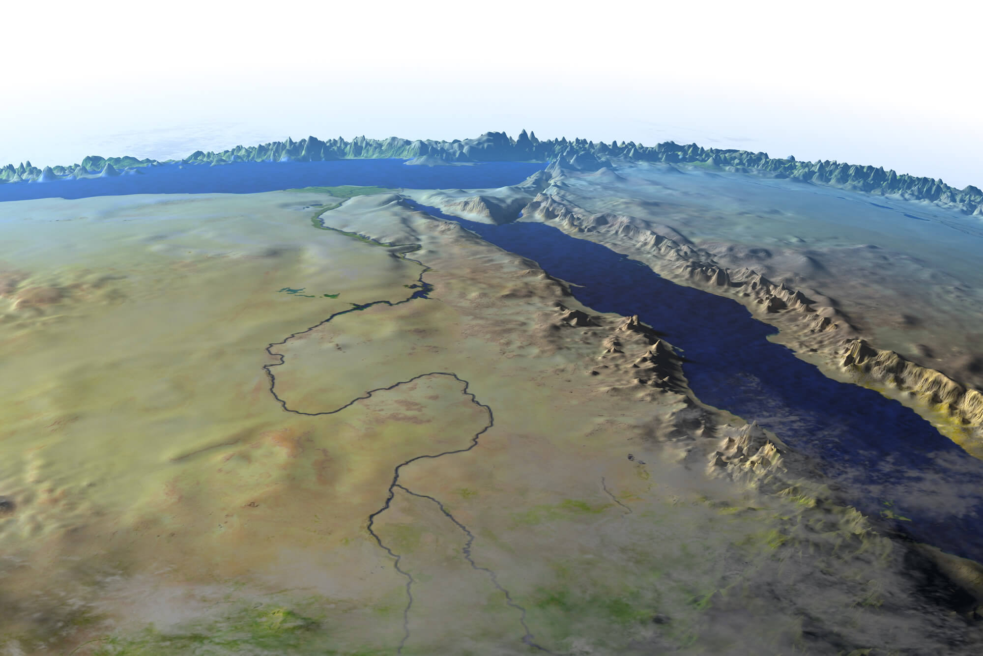 Egypt and sea red sea map