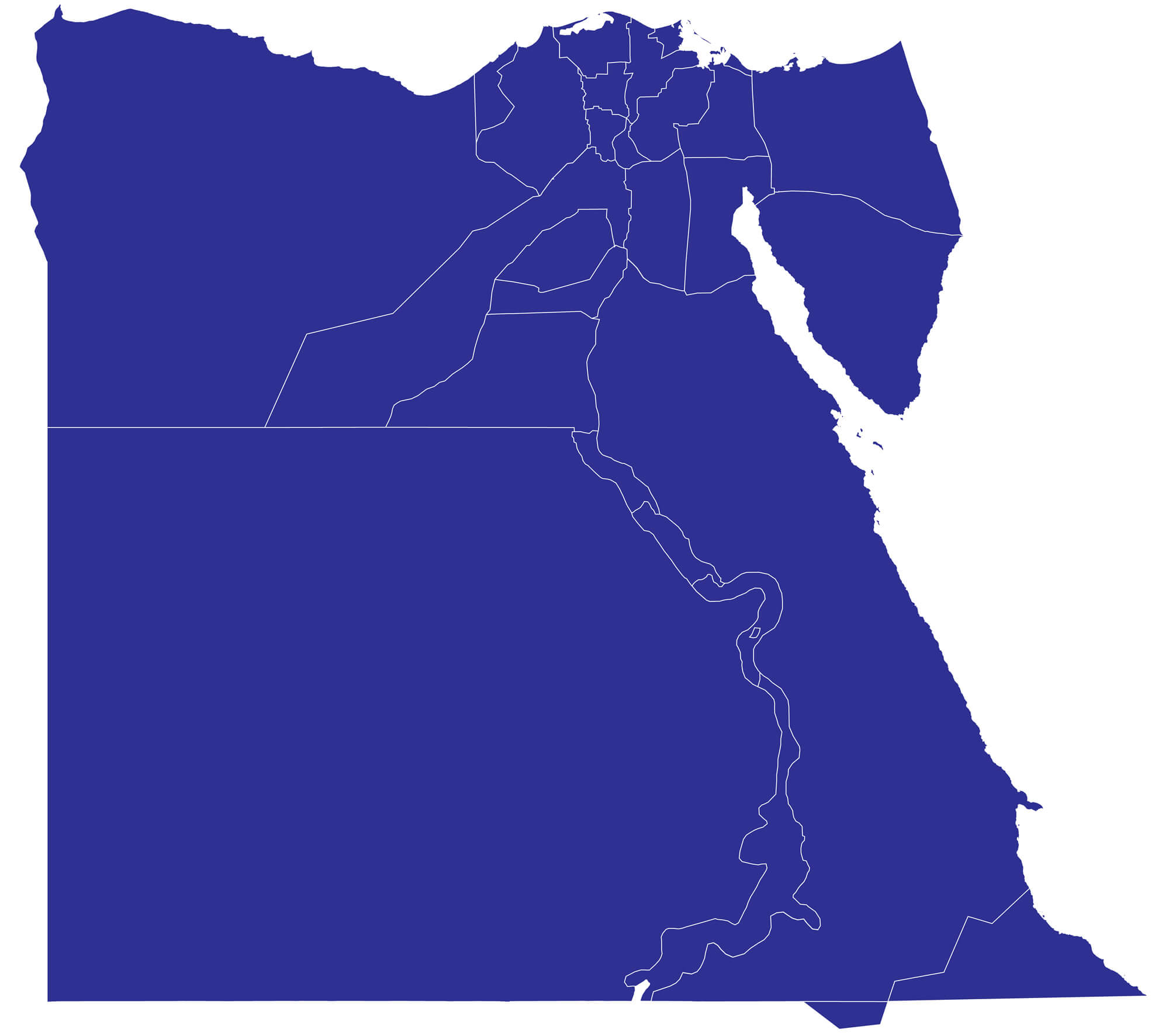 Egypt blank map