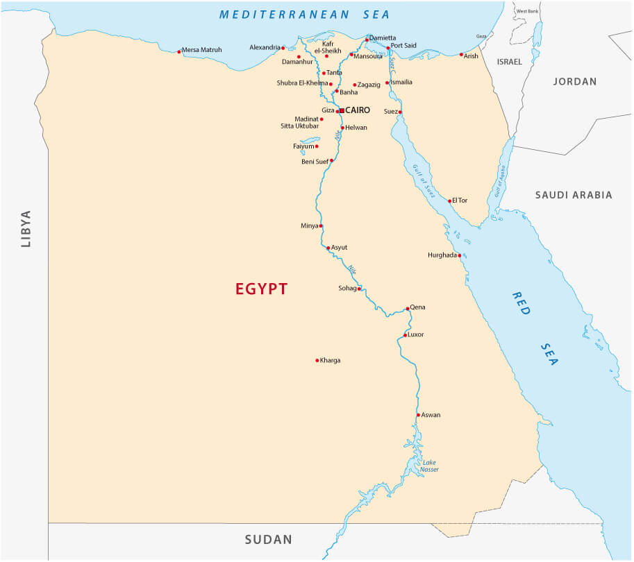 Egypt cities map
